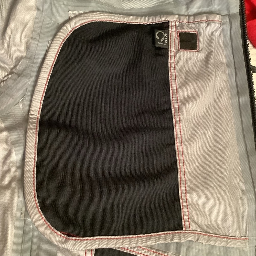 Rei E1 Elements Dark Red & Black Tech XL Waterproof Rain Jacket Removable Hood - Picture 16 of 16